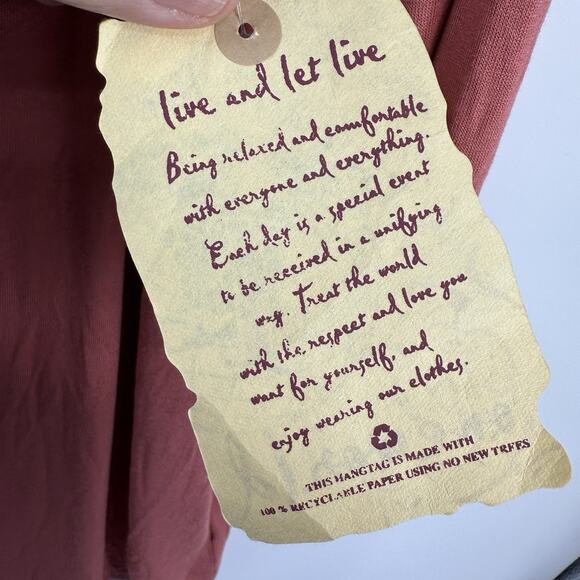 Live Let Live Plus 3X Tunic Rose Pink Lace Embellish V Neck Soft Viscose Art NWT - Picture 10 of 12